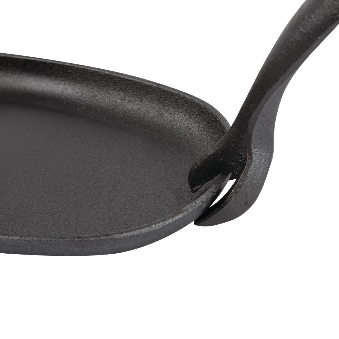 Olympia Cast-Iron Oval Sizzler Platter 240x140mm (240(L)x140(W)mm) • PAS-GG133