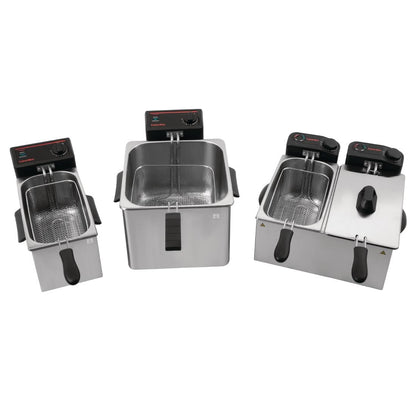 Caterlite Light Duty Twin Tank Fryer - 2x3.5Ltr - 2x2.2kW • PAS-GG199-A