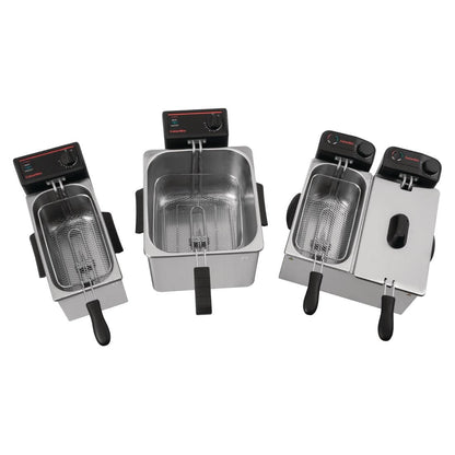 Caterlite Light Duty Twin Tank Fryer - 2x3.5Ltr - 2x2.2kW • PAS-GG199-A