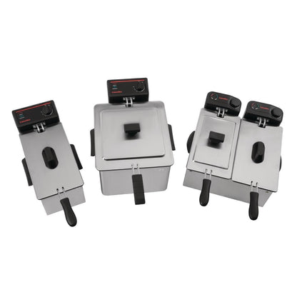 Caterlite Light Duty Twin Tank Fryer - 2x3.5Ltr - 2x2.2kW • PAS-GG199-A