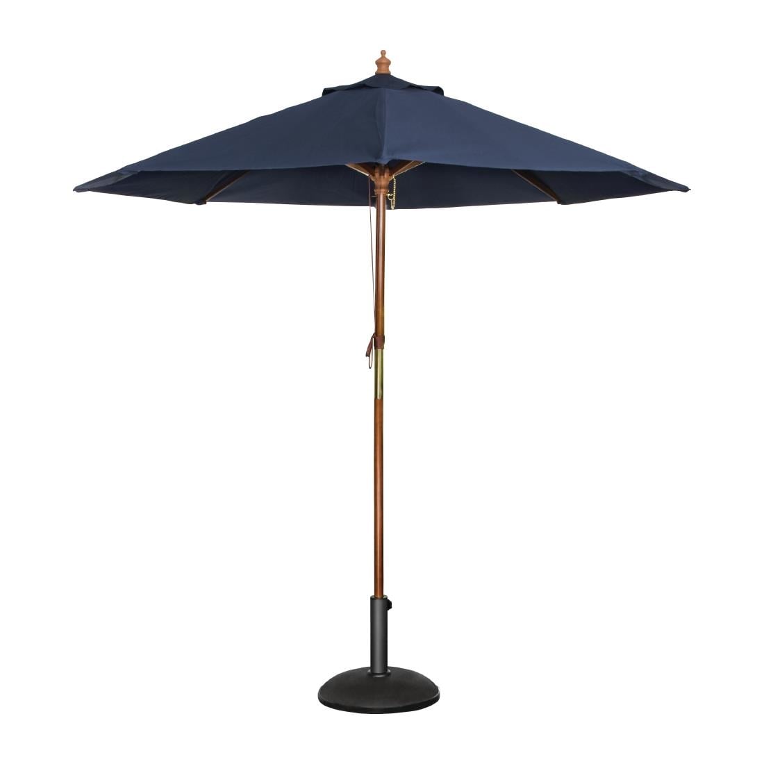 Bolero Round Outdoor Umbrella 2.5m Diameter Navy Blue • PAS-GG496