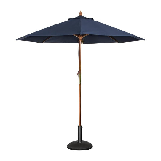 Bolero Round Outdoor Umbrella 2.5m Diameter Navy Blue • PAS-GG496