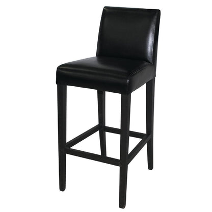 Bolero Black Faux Leather Wooden Bar Stool • PAS-GG651