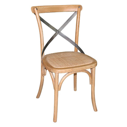 Bolero Natural Wooden Dining Chairs with Backrest (2 Pack) • PAS-GG656