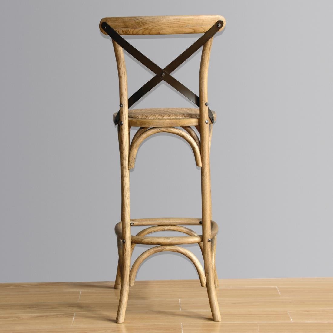 Bolero Wooden Bar Stool with Backrest • PAS-GG657