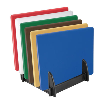 Hygiplas Plastic Chopping Board Rack Small - 6x 14mm Slots • PAS-GG698