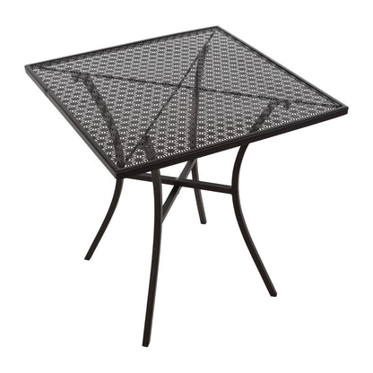 Bolero Black Steel Patterned Square Bistro Table 700mm • PAS-GG706