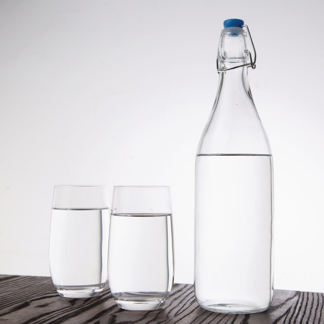 Olympia Glass Water Bottles with Stoppers 1Ltr (6 Pack) • PAS-GG930