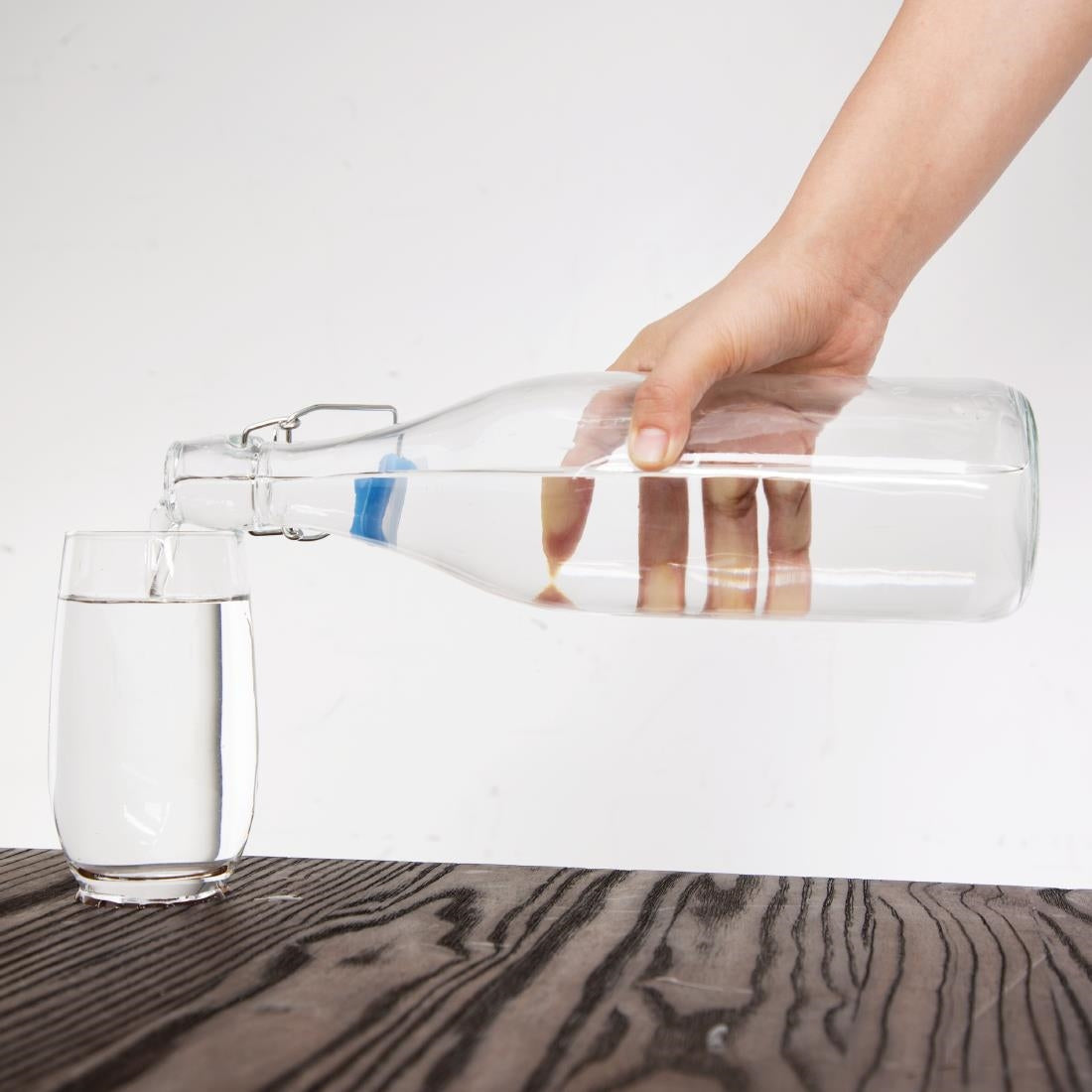 Olympia Glass Water Bottles with Stoppers 1Ltr (6 Pack) • PAS-GG930