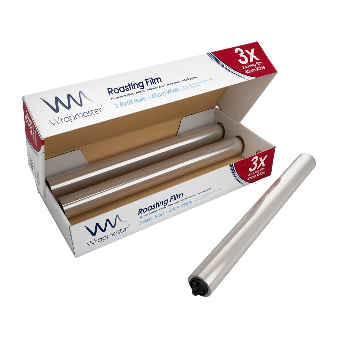 Wrapmaster Roasting Film 450mmx50metre (3 Pack) (450(W)mmx50(L)metre | Pack Quantity: 3 | Compatible with Wrapmaster 4500 & Duo Dispensers) • PAS-GH029