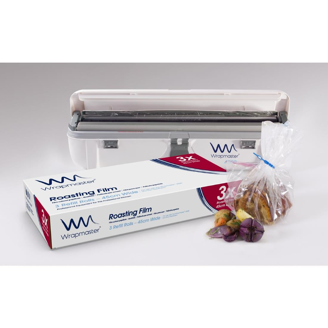 Wrapmaster Roasting Film 450mmx50metre (3 Pack) (450(W)mmx50(L)metre | Pack Quantity: 3 | Compatible with Wrapmaster 4500 & Duo Dispensers) • PAS-GH029