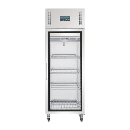 Polar G-Series Gastro Display Glass Door Fridge 600Ltr - Stainless Steel • PAS-GH218-A