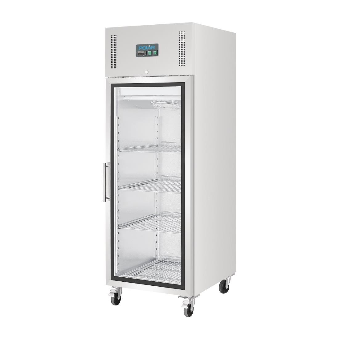 Polar G-Series Gastro Display Glass Door Fridge 600Ltr - Stainless Steel • PAS-GH218-A