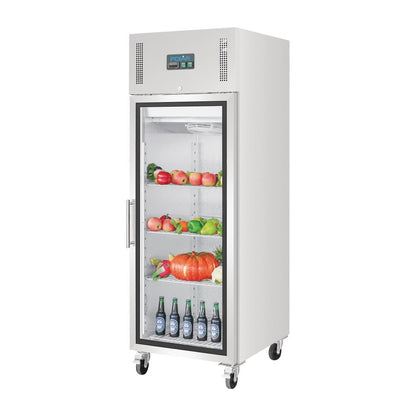 Polar G-Series Gastro Display Glass Door Fridge 600Ltr - Stainless Steel • PAS-GH218-A