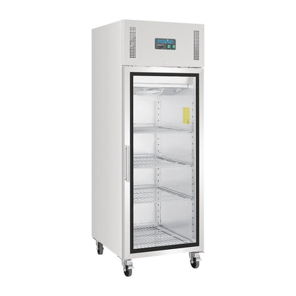 Polar G-Series Gastro Display Glass Door Fridge 600Ltr - Stainless Steel • PAS-GH218-A