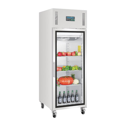 Polar G-Series Gastro Display Glass Door Fridge 600Ltr - Stainless Steel • PAS-GH218-A