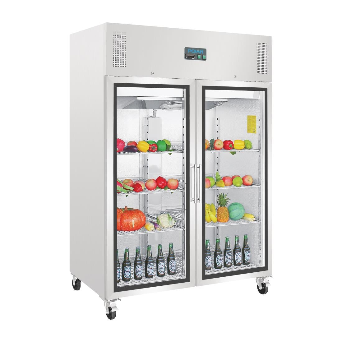 Polar G-Series Gastro Display Glass Door Fridge 1200Ltr • PAS-GH219-A