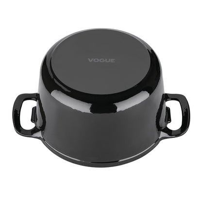 Vogue Black Round Casserole Dish 3.2Ltr • PAS-GH300