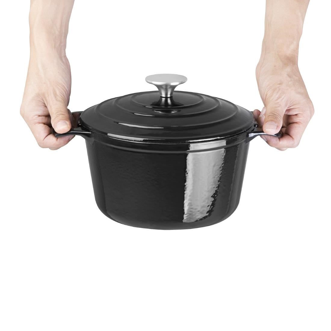 Vogue Black Round Casserole Dish 3.2Ltr • PAS-GH300