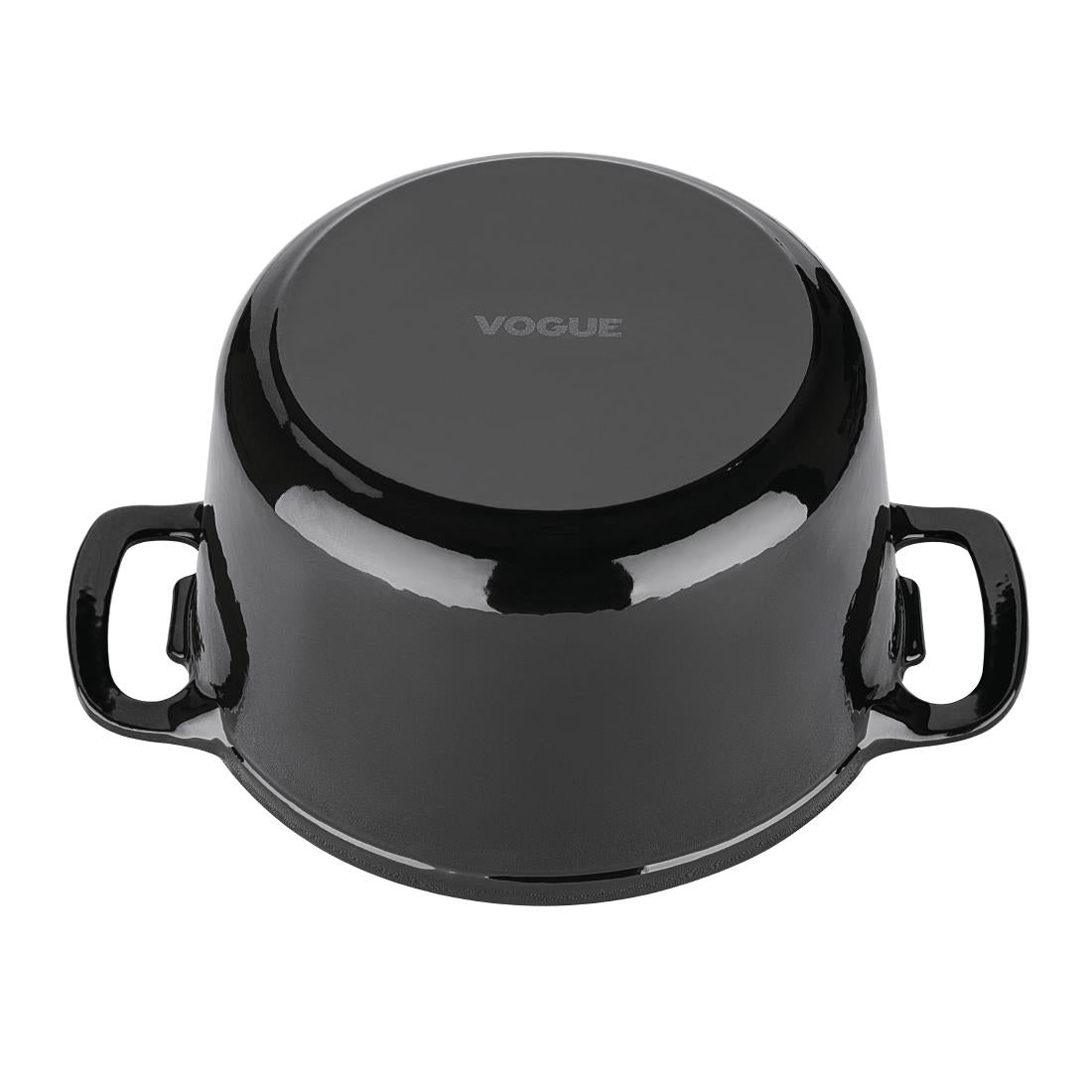 Vogue Black Round Casserole Dish 4Ltr • PAS-GH301