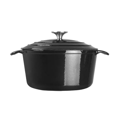 Vogue Black Round Casserole Dish 4Ltr • PAS-GH301