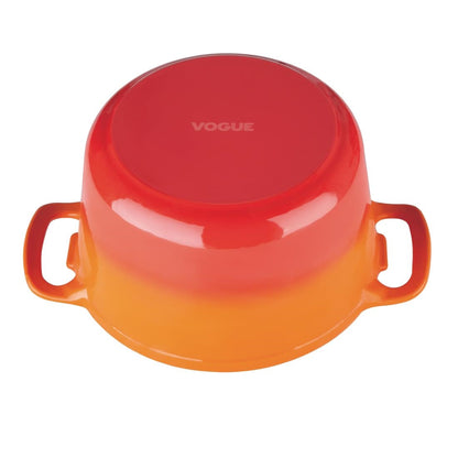 Vogue Orange Round Casserole Dish 4Ltr • PAS-GH303
