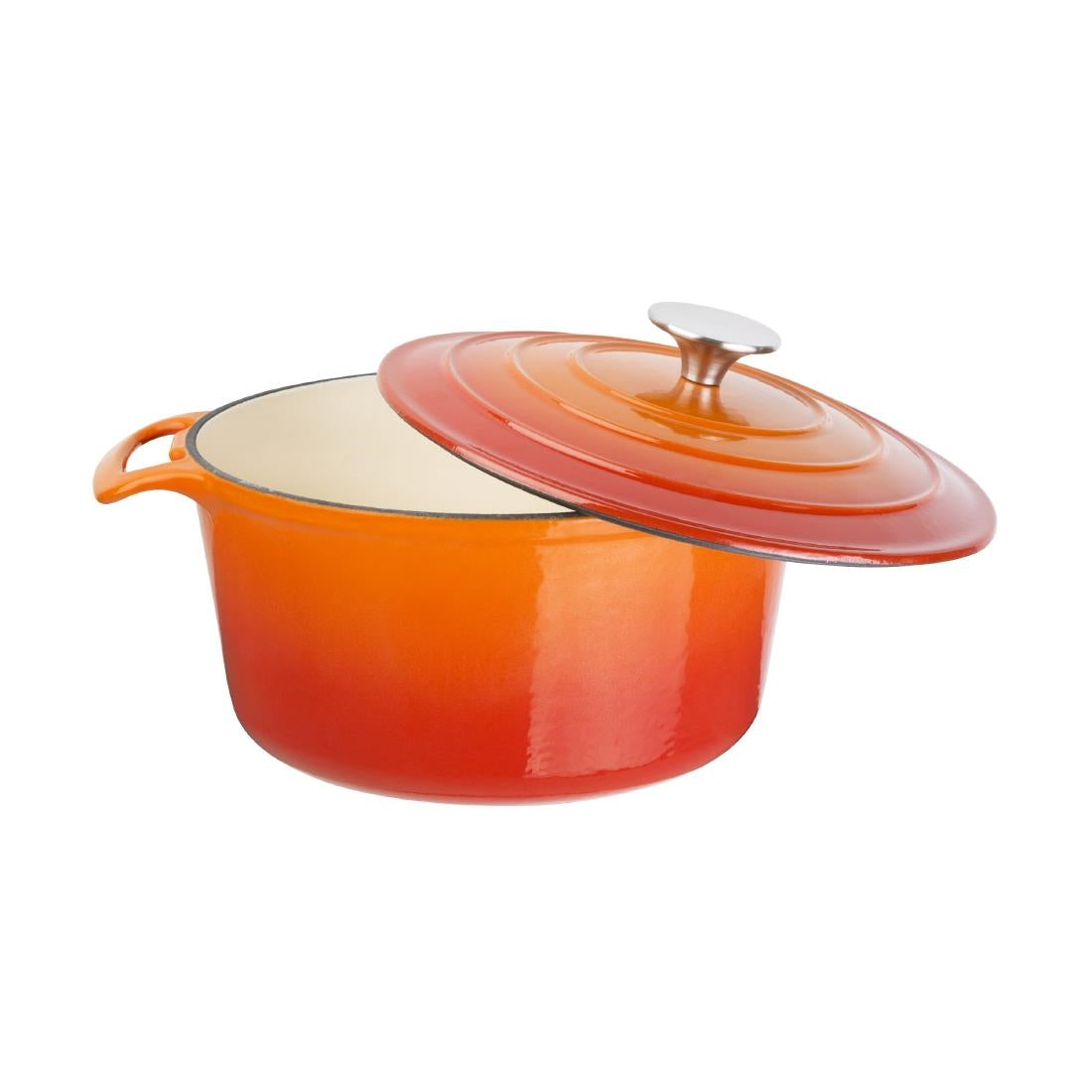 Vogue Orange Round Casserole Dish 4Ltr • PAS-GH303