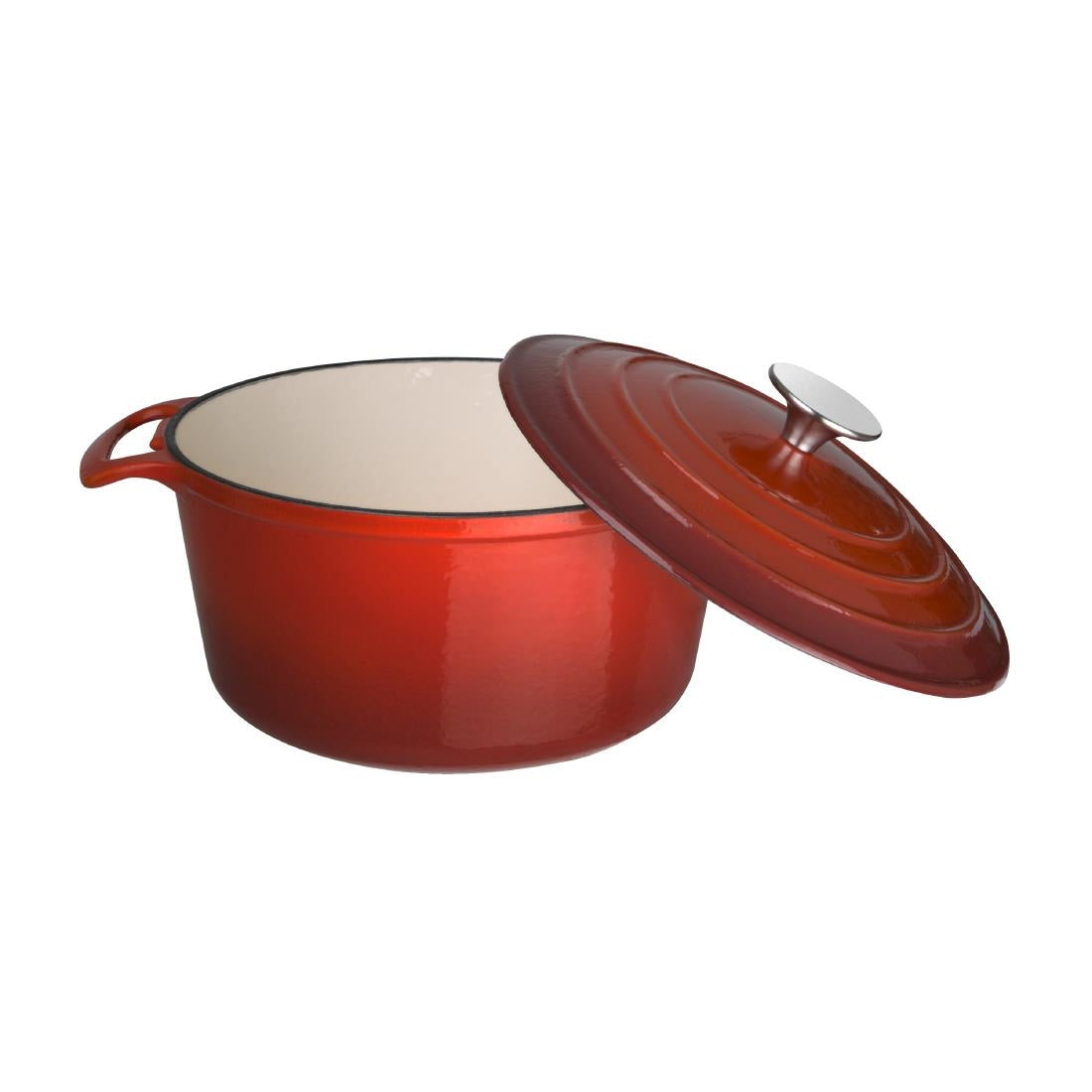Vogue Red Round Casserole Dish 4Ltr • PAS-GH305