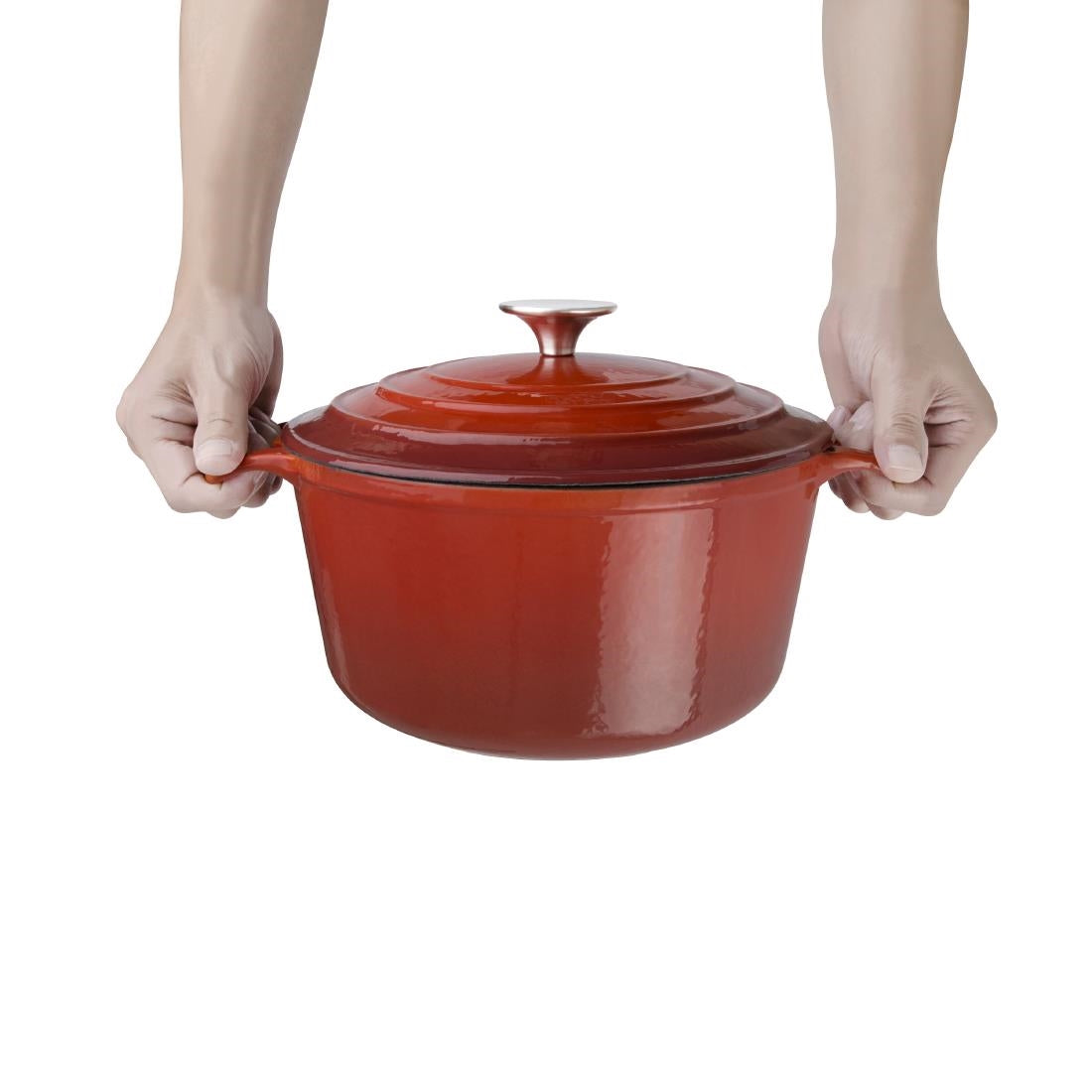 Vogue Red Round Casserole Dish 4Ltr • PAS-GH305