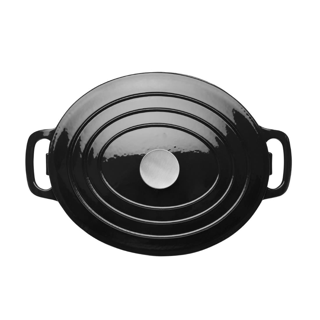 Vogue Black Oval Casserole Dish 5Ltr • PAS-GH306