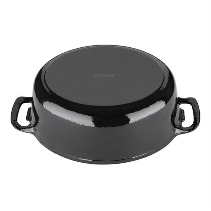 Vogue Black Oval Casserole Dish 6Ltr • PAS-GH310