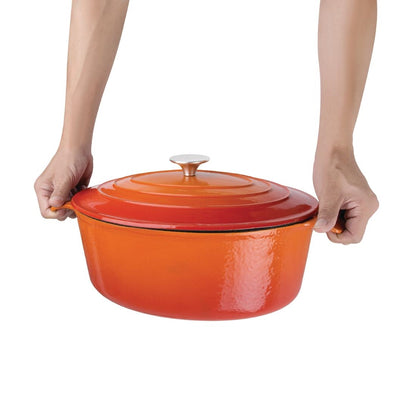 Vogue Orange Oval Casserole Dish 5Ltr • PAS-GH311