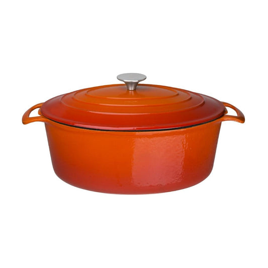 Vogue Orange Oval Casserole Dish 6Ltr • PAS-GH312