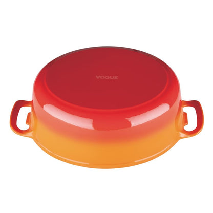 Vogue Orange Oval Casserole Dish 6Ltr • PAS-GH312