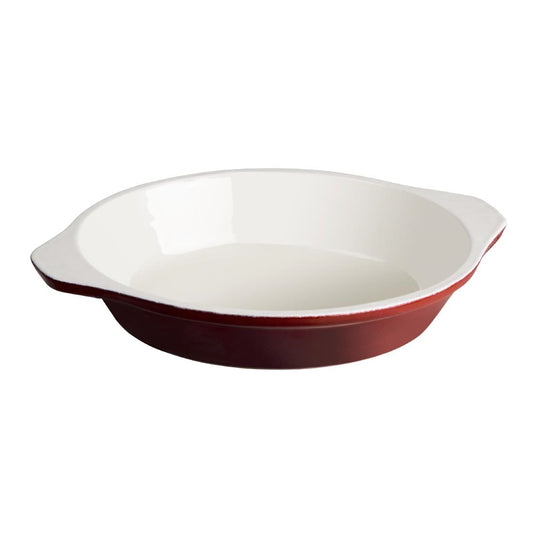 Vogue Red Round Cast Iron Gratin Dish 400ml • PAS-GH315