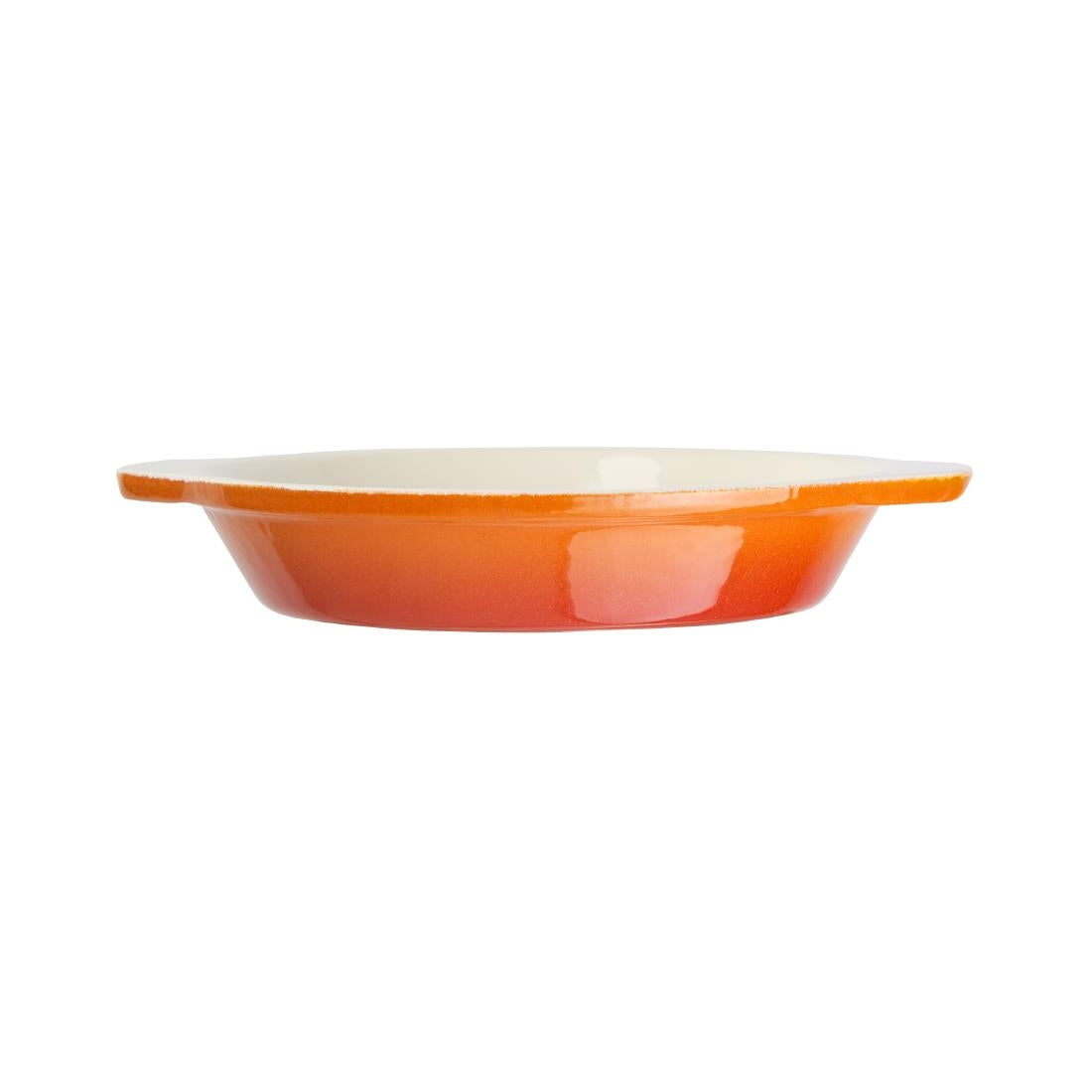 Vogue Orange Round Cast Iron Gratin Dish 400ml • PAS-GH316