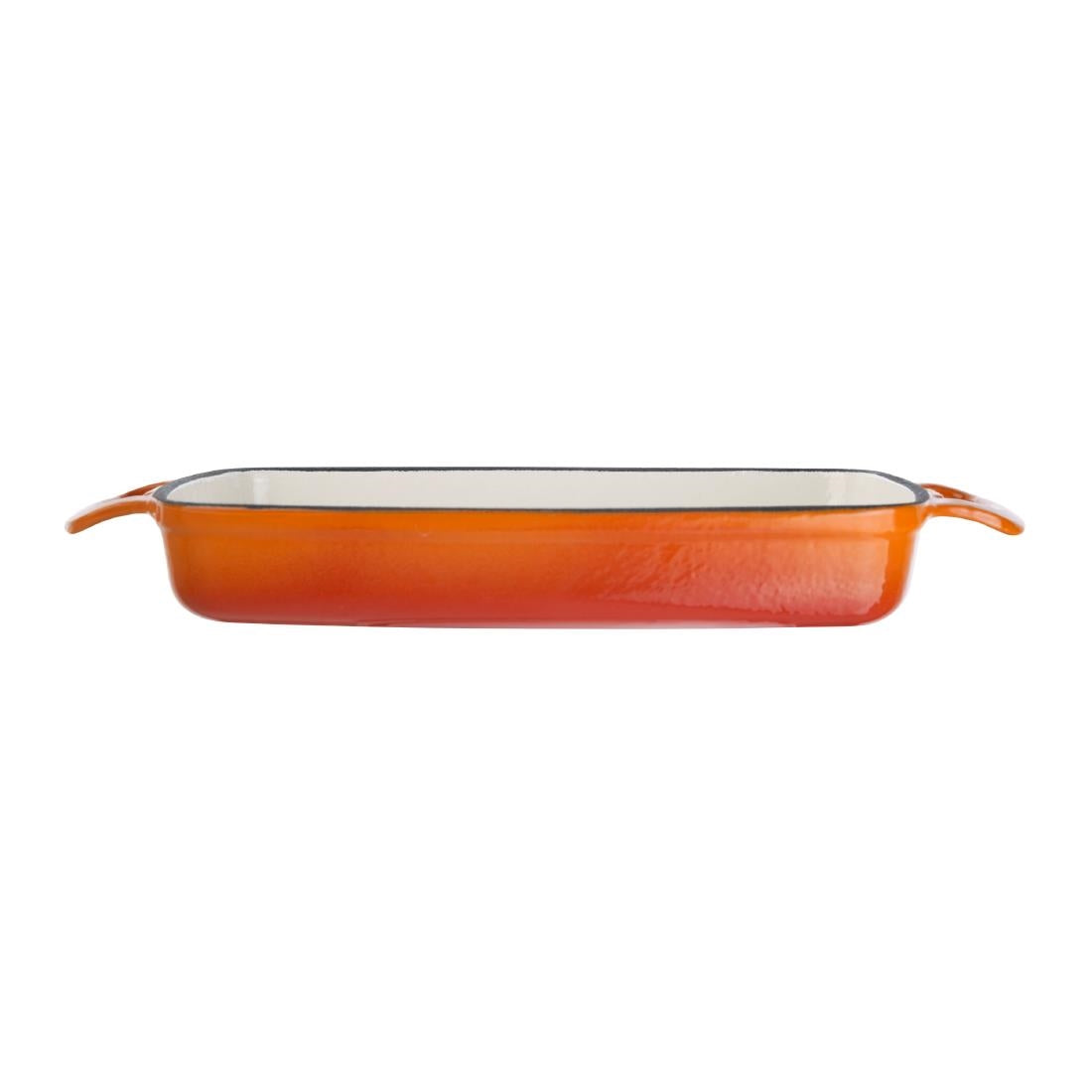 Vogue Orange Rectangular Cast Iron Dish 1.8Ltr • PAS-GH321