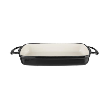Vogue Black Rectangular Cast Iron Dish 2.8Ltr • PAS-GH324