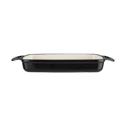 Vogue Black Rectangular Cast Iron Dish 2.8Ltr • PAS-GH324