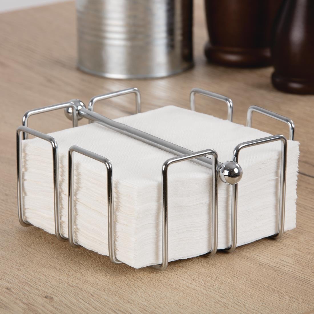 Olympia Cocktail Napkin Holder with Weight 140x140mm • PAS-GH407