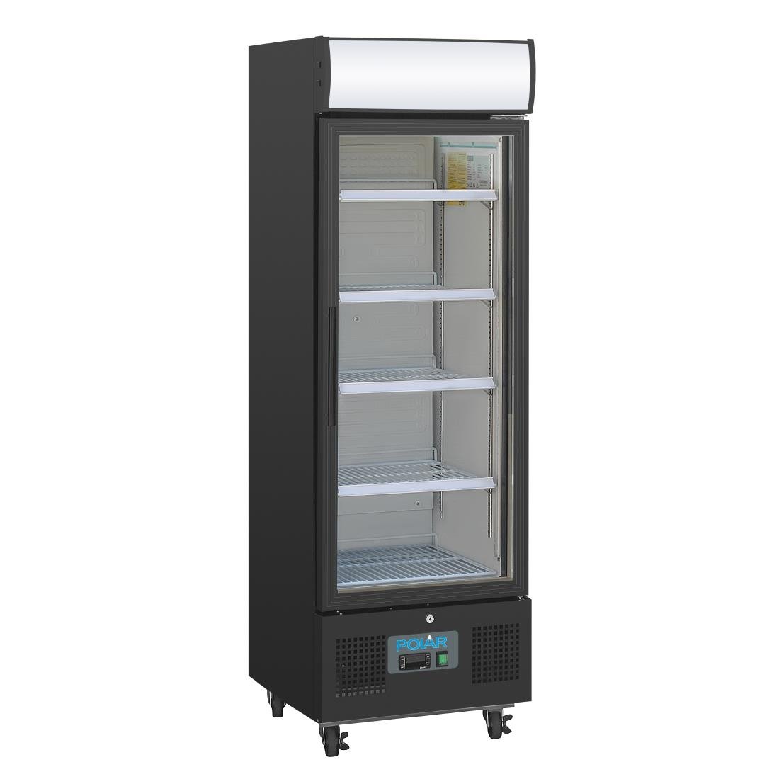 Polar G-Series Upright Display Fridge 218Ltr Black • PAS-GH426-A