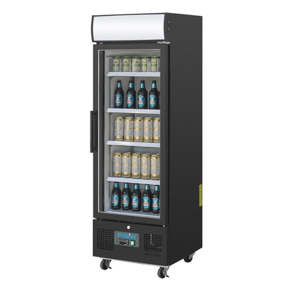 Polar G-Series Upright Display Fridge 218Ltr Black • PAS-GH426-A