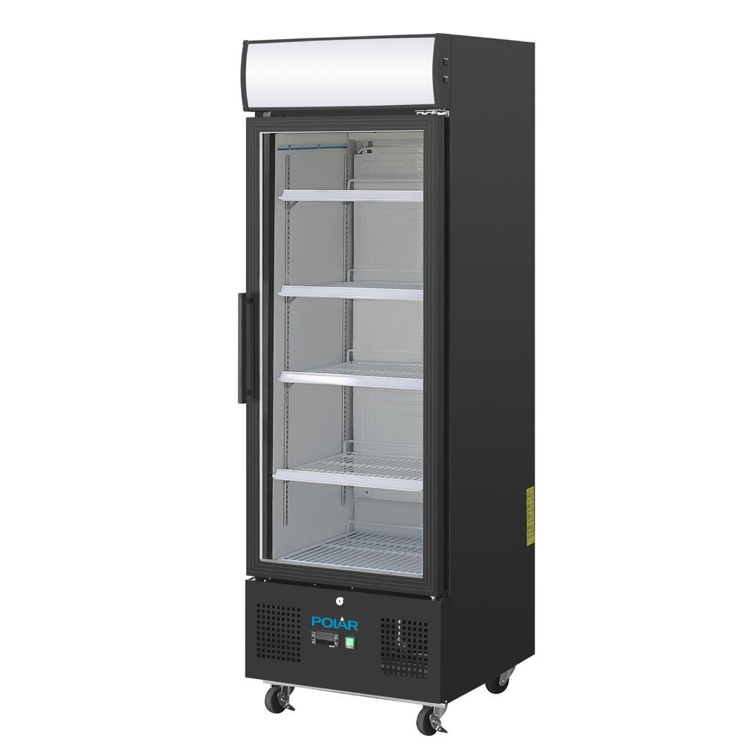 Polar G-Series Upright Display Fridge 218Ltr Black • PAS-GH426-A