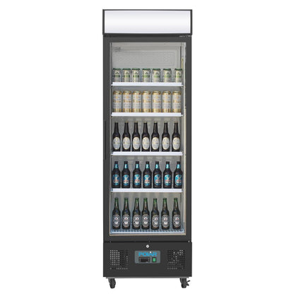 Polar G-Series Upright Display Fridge 368Ltr Black • PAS-GH427-A