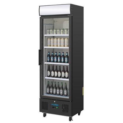 Polar G-Series Upright Display Fridge 368Ltr Black • PAS-GH427-A