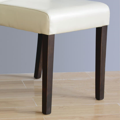 Bolero Faux Leather Dining Chairs Cream (2 Pack) (Pack of 2) • PAS-GH444
