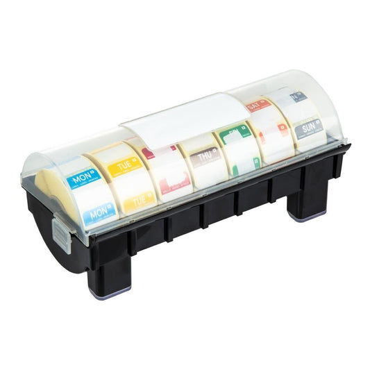 Hygiplas Removable Colour Coded Food Labels with 25mm (1") Dispenser • PAS-GH473