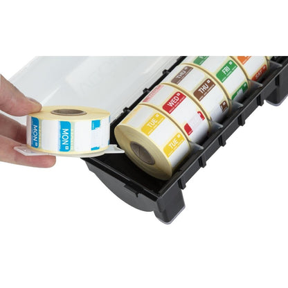 Hygiplas Removable Colour Coded Food Labels with 25mm (1") Dispenser • PAS-GH473