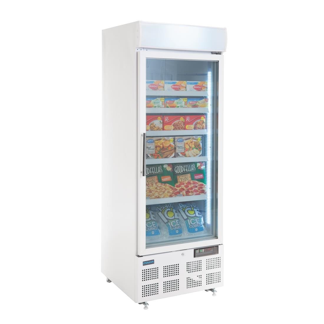 Polar G-Series Upright Display Freezer 412Ltr White • PAS-GH506-A