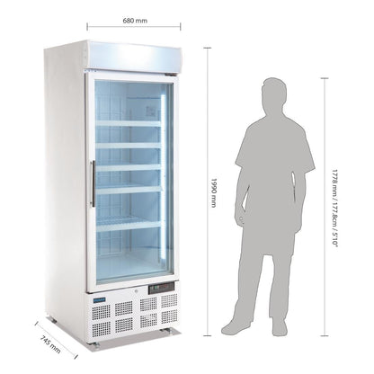 Polar G-Series Upright Display Freezer 412Ltr White • PAS-GH506-A